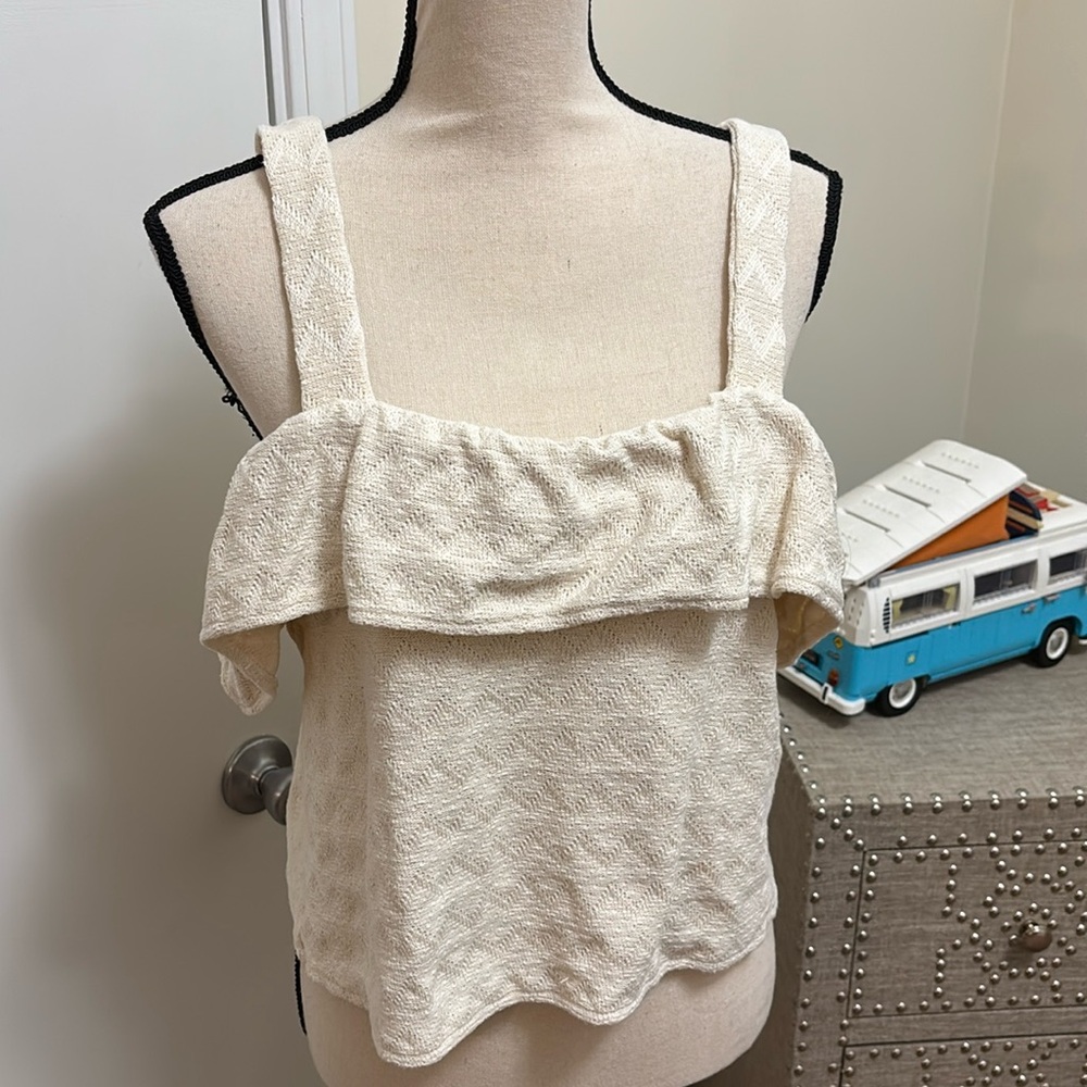 Madewell Crochet Cropped Top size XL